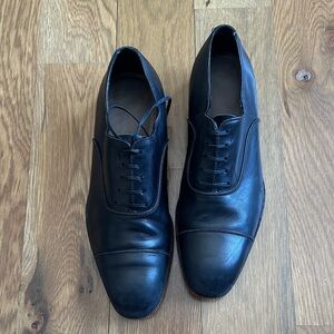 Salvatore Ferragamo Classic Black Leather Men's Shoes